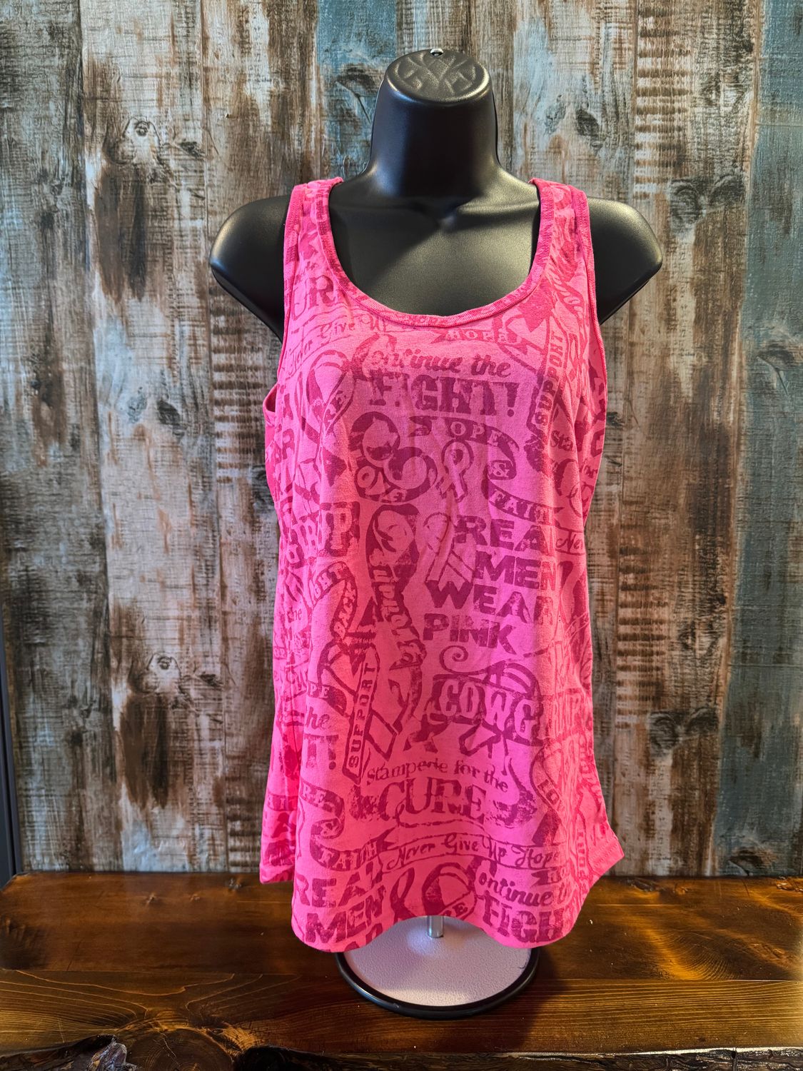 Pink Tone on Tone Tank