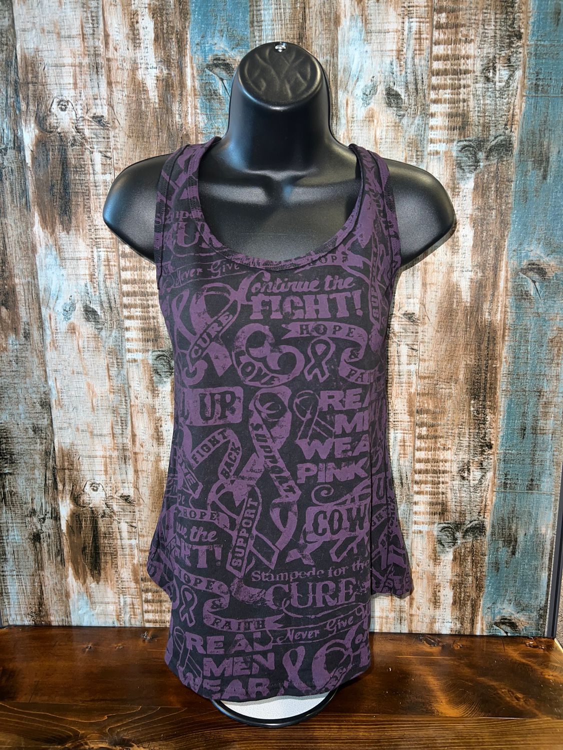 Black tone on tone tank