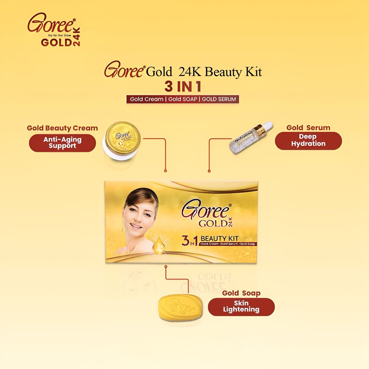 Goree Gold 3in1 Beauty Kit