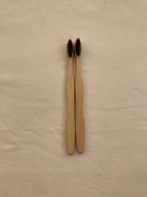 Indian Choices Charcoal Active Bamboo Toothbrush (Pack Of 2)