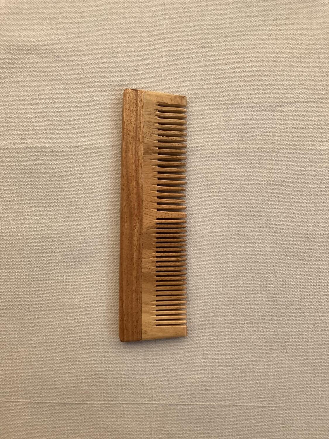 Indian Choices Wooden Neem Comb Smooth Hair &amp; Anti-Dandruff