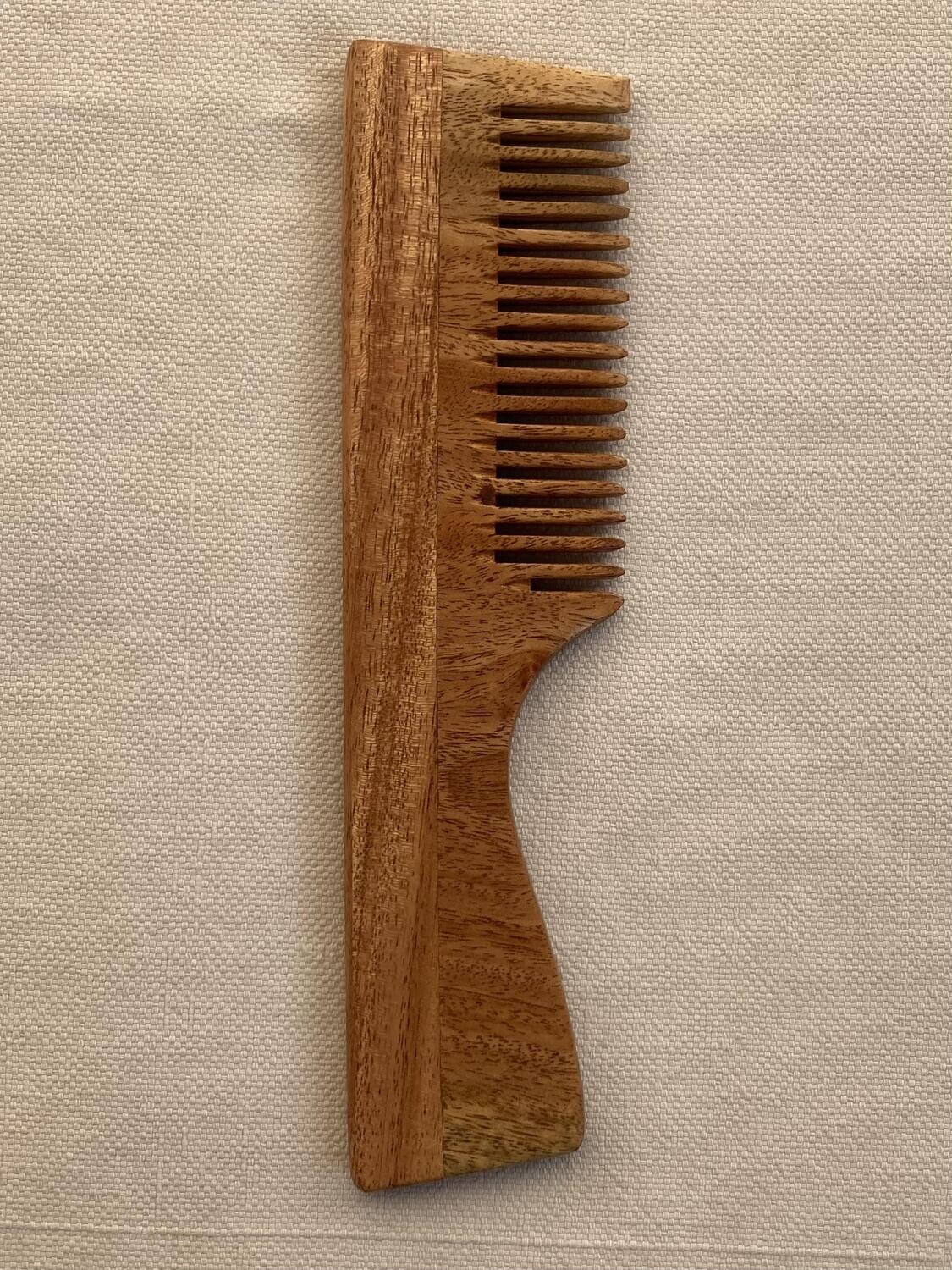 Indian Choices Wooden Neem Comb Smooth Hair &amp; Anti-Dandruff
