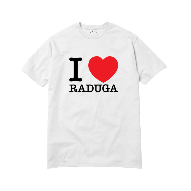 Футболка I LOVE RADUGA (БЕЛАЯ)