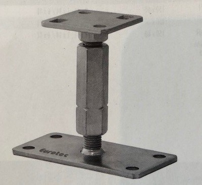 Post Support 135 + 65  (Top plate 80mm x 80mm)   (Base 160mm x 80mm)   13mm Holes