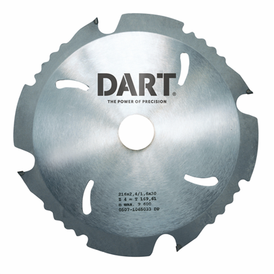 Dart PCD Fibre Cement Board Saw Blades 160mm 4 Teeth  PCD165204 
 (20mm Bore)