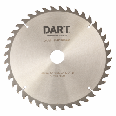 165mm x 20mm Bore x 24 Teeth Silver Wood Saw Blade ATB