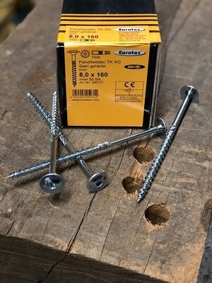 8.0mm x 60mm Flange Head TX40 Torx Drive Paneltwistec Construction Screws DAG Blue+ Coating (part 945806)  Box of 50