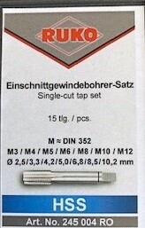 Ruko M3 to M12 Drill &amp; Tap Sets