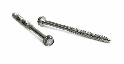 6.5mm x 8 inch (203mm) Box of 50 - A4 316 Marine Grade Stainless Steel Landscape Screws