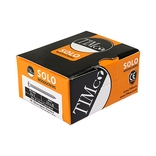 6.0 x 80mm Pozi Countersunk Timco Solo Wood Screws Box of 200