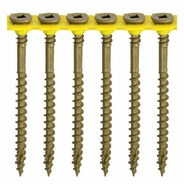 4.5 x 65mm Square Drive External Coated Collated Decking Screws Box of 500