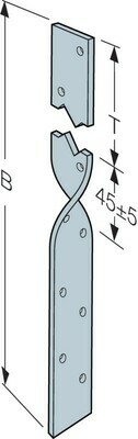 Simpson Strong-Tie H10T10 Heavy Duty Lateral Restraint Strap Twisted at 100mm Galvanised  Pack of 10