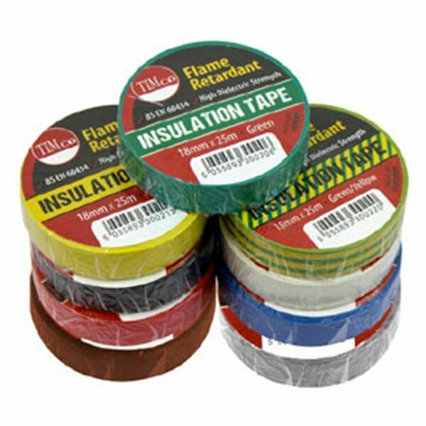 Timco PVC Insulation Tape 18mm x 25M Pack of 10