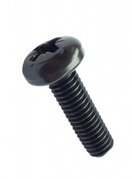 M5 x 16   Din 7985 Pan Pozi Machine Screws Black Plated Box of 1000