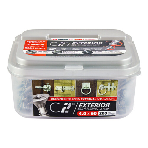 4.0 x 70mm (Tub of 170 screws) Exterior Grade Classic C2 Premium Pozi Countersunk Wood Screws.