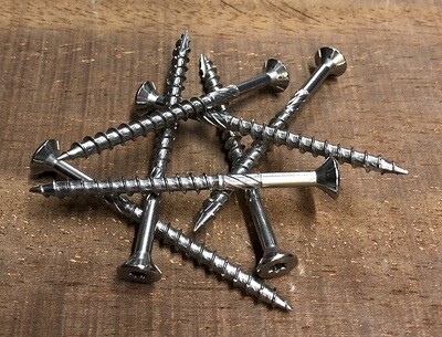 6.0 x 120mm Csk Torx TX25 Hardened Stainless Steel Screws (Part 904017)  Boxed in 100s