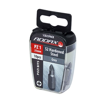PZ1 Addax S2 25mm Driver Bits  Pack of 10 Bits