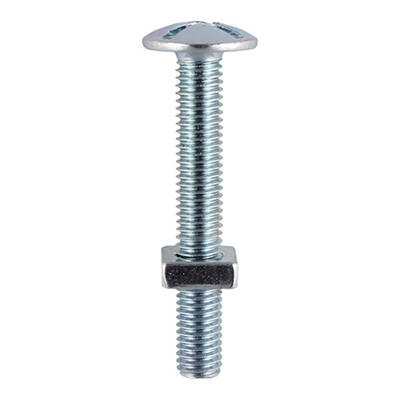 M8 x 140 Roofing Bolt &amp; Nut Box of 50