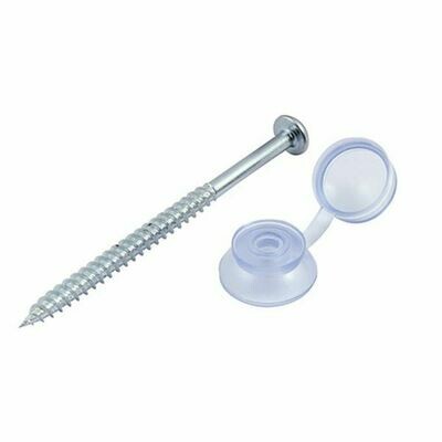 5.0 x 80mm Screw With Clear Sealing Caps  Pack of 50