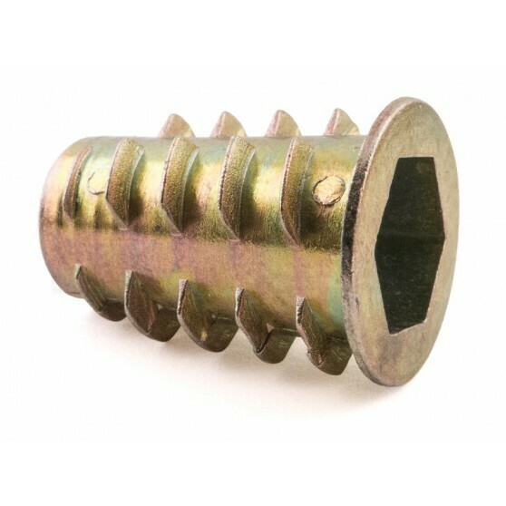 M8 x 13mm Type D Wood Insert Nuts  Pack of 100