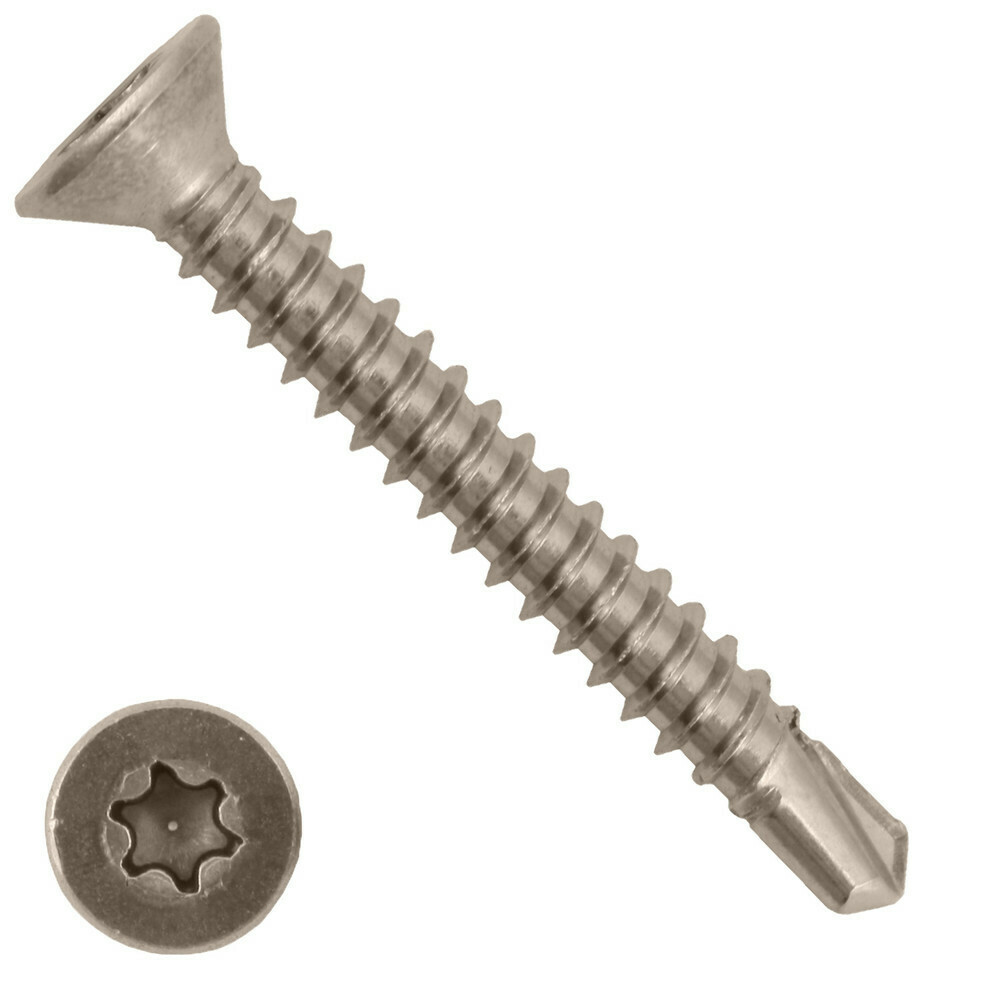 5.5 x 38mm TX Countersunk Screws Hardened Stainless Steel Box of 100