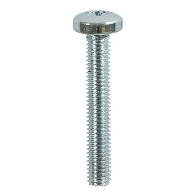 M5 x 12 Pozi Pan Machine Screws Zinc Plated Box of 100