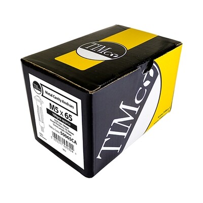 Metal Cavity Anchors - Zinc M6 x 65 (70mm Screw)  Box of 100