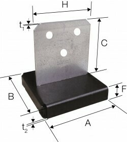 Simpson CPT66Z Concealed Post Bases