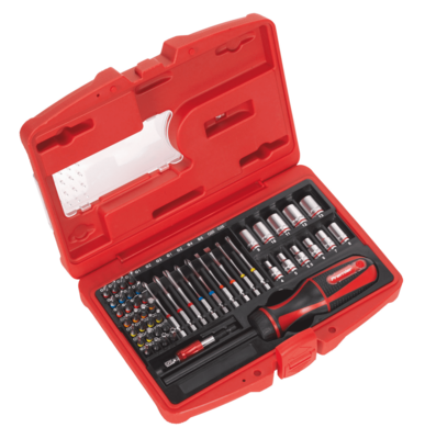 Fine Tooth Ratchet Screwdriver &amp; Accessory Set 51pc