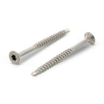5.0 x 80mm CSK TX25 Drill Point Wood Screws A2 st.st Box of 200