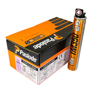 51mm Paslode IM350+ Retail Pack - Ring Shank - Galvanised +   Pack of 1100 Nails &amp; 1 Gas
