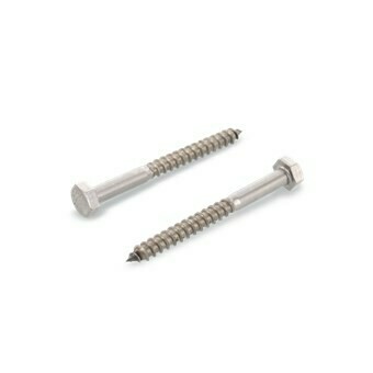 8.0 x 150mm Hexagon Head Coach Screws in A4 316 stainless steel