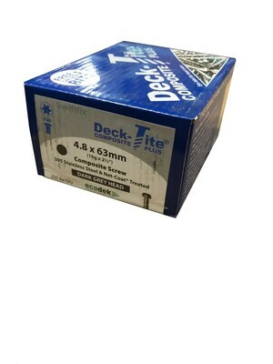 4.8 x 63mm Dark Grey Head st.st Decking Screws Box of 200