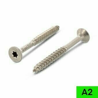 3.0 x 35mm Csk Torx TX10 A2 Stainless Steel Wood Screws Part Thread Boxed in 500s