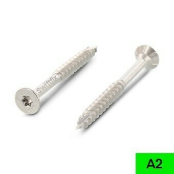 6.0 x 80mm Cut Point Csk Torx TX25 A2 Stainless Steel Wood Screws Part thread Boxed in 100s