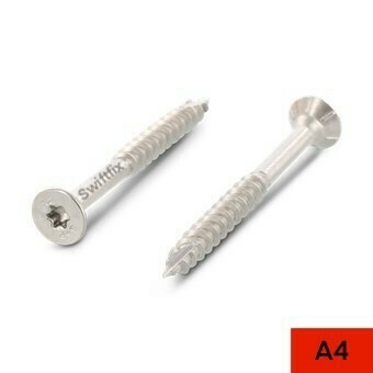 4.0 x 70mm Cut Point Csk Torx TX20 A4 Stainless Steel Wood Screws Part thread Boxed in 200s