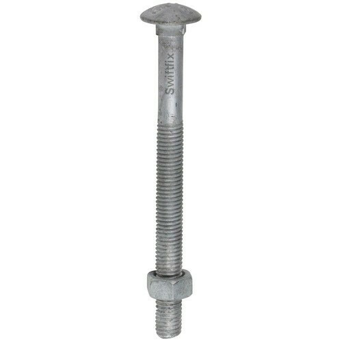 M12 x 300 Coach Bolts c/w Nut Din 603 Spun Galvanised