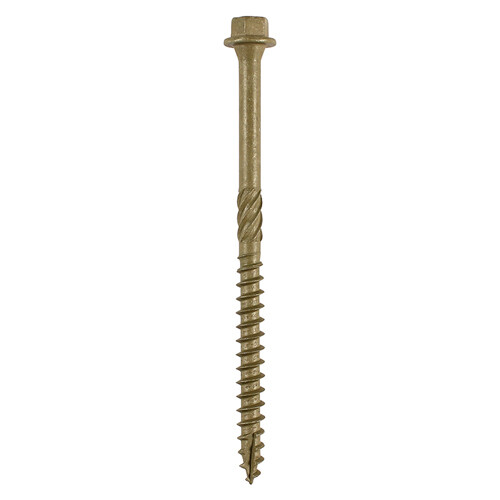 EXTERNAL DECKING TIMBER POZI DOUBLE COUNTERSUNK WOOD SCREWS GREEN COATED IN-DEX 
