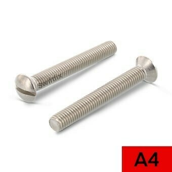 M6 x 90 Raised Countersunk Slotted A4 316 st.st