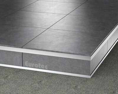 Aluminium Patio end support for Porcelain Tiles (Top) 2000 x 215,5 x 37,5 mm