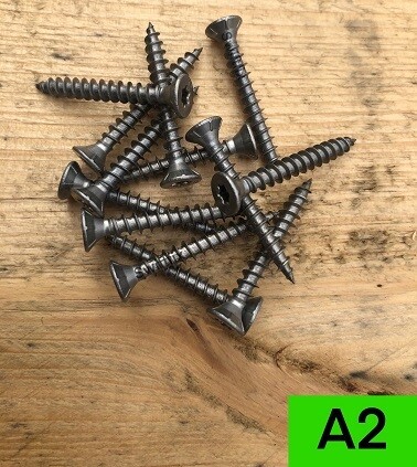 4.5 x 35mm Countersunk Torx TX20 (Star Drive) A2 Stainless Steel Wood Screws  Full Thread  Part 903839  Boxed in 500s