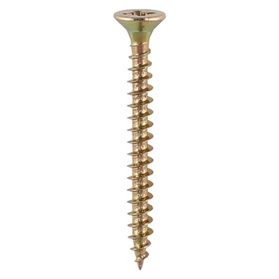 4.0 x 40mm (Tub of 1000 Screws)  Countersunk Pozi Wood Screws  Zinc &amp; Yellow Part 40040STUBY