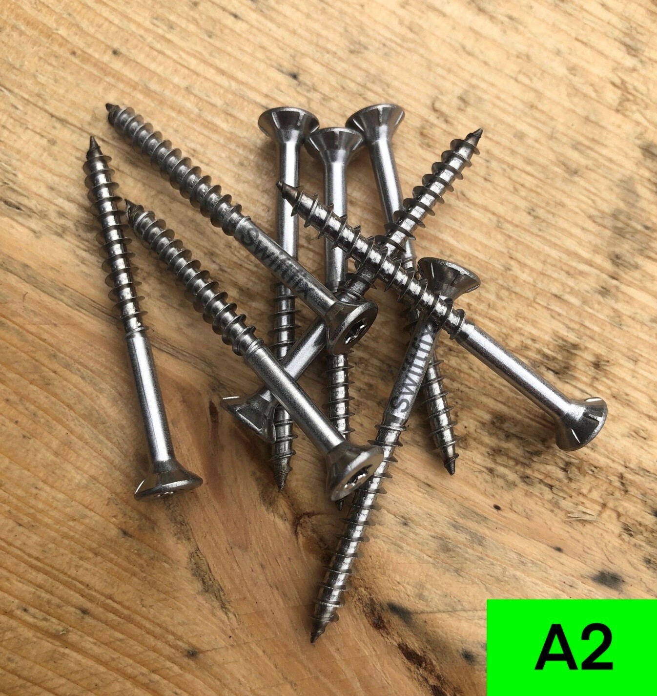 4.5mm x 50mm Countersunk Torx TX20 (Star Drive) A2 Stainless Steel Wood Screws  Part thread Boxed in 500s
