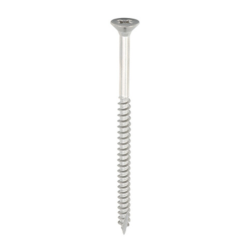 6.0 x 130mm Timco Classic Cut Point Countersunk Pozi PZ3 Drive Wood Screws A2 Stainless Steel Box of 100