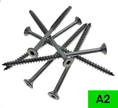 6.0 x 100mm Csk TX25 Part Thread EcoTec (903815) Wood Screws A2 st.st Box of 100