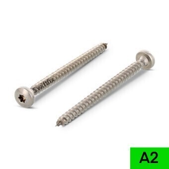 4.0 x 30mm Pan Head Torx Drive Wood Screws A2 St.St Box of 500