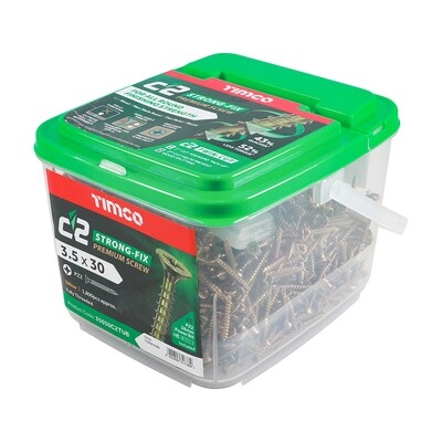 3.5mm x 30mm (Tub of 1800 screws) Classic C2 Premium Pozi Countersunk Wood Screws.