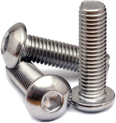 M3 x 10mm  Socket Button ISO 7380 Zinc Plated  Box of 500
