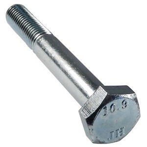 M10 x 45  Grade 10.9 High Tensile Bolts Zinc Plated Box of 100