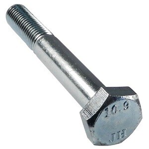 M10 x 80 Grade 10.9 High Tensile Bolts Zinc Plated Box of 50